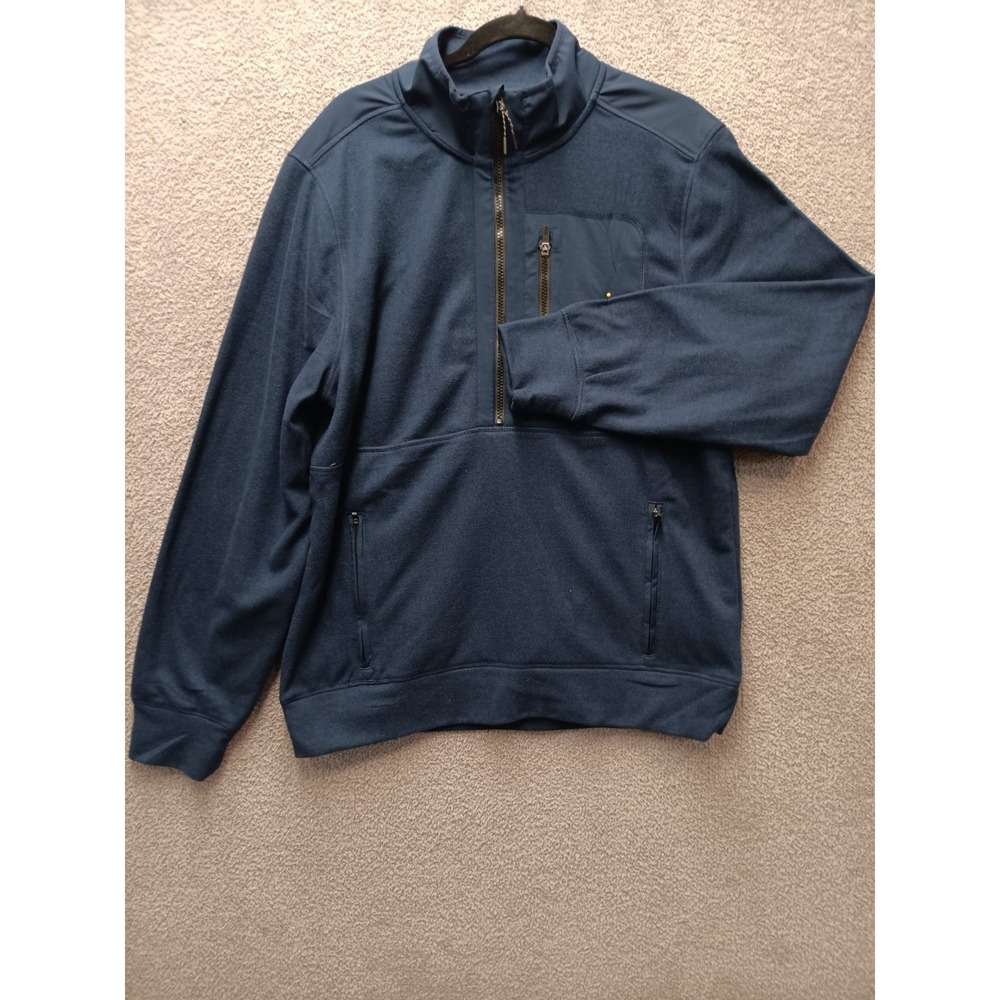 Wipro Men's Blue 1/4 Zip Pullover Jacket Size L